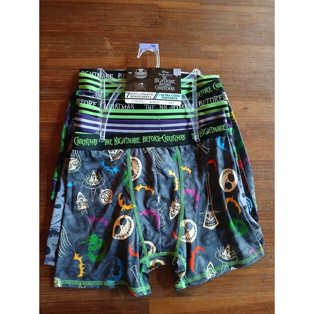 The Nightmare Before Christmas 7 pairs of boys boxer briefs size 12‎ New